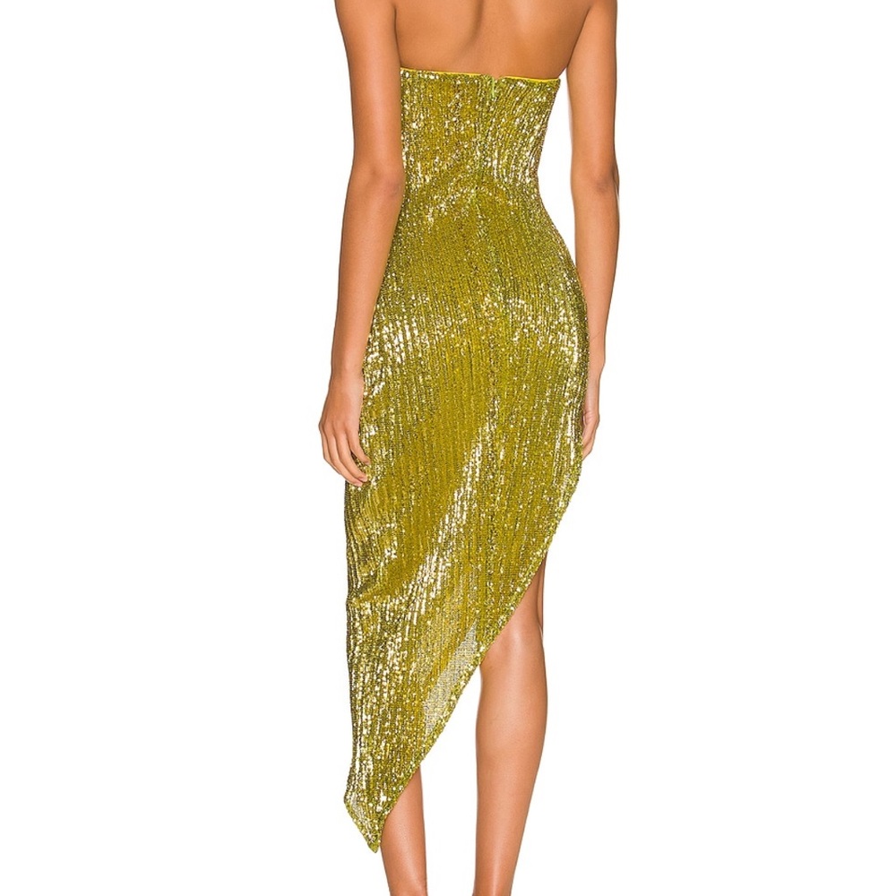Camila Coelho Gold Sequin Midi Dress - Picture 4 of 6